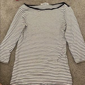 BW stripped quarter sleeve top